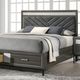 Furniture of America® Voleta 4-Piece Gray Queen Bedroom Set-1