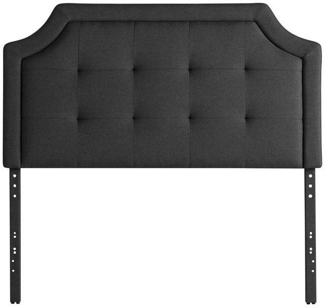 Malouf® Carlisle Charcoal King Upholstered Headboard-1