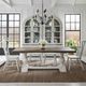 Liberty Furniture River Place 5-Piece Riverstone White/Tobacco Trestle Dining Set-1