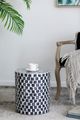 A & B Home Black/White Stool-3
