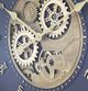 YHD Dark/Gold Modern Word Gear Clock-5