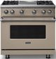 Viking® 5 Series 36" Nantucket Pro Style Gas (NG) Range with Polished Chrome Trim-0