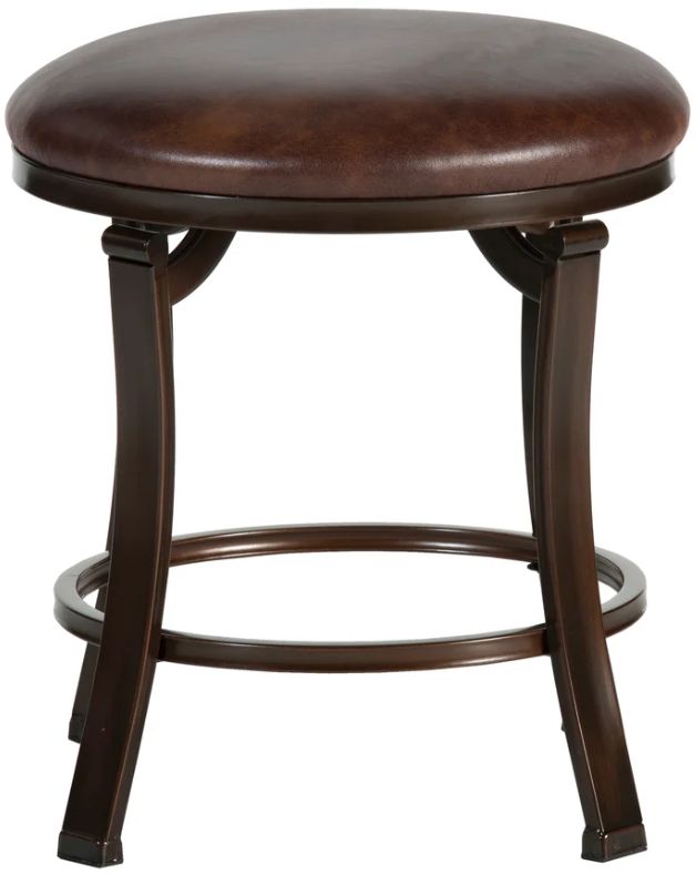HH2 Home Hastings Antique Bronze/Brown Vanity Stool-1