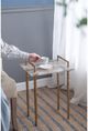 A & B Home Blue Agate Side Table -4