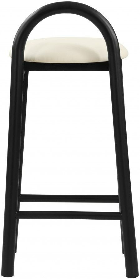 Meridian Furniture Calvin Black/Cream Leather Counter Stool-3