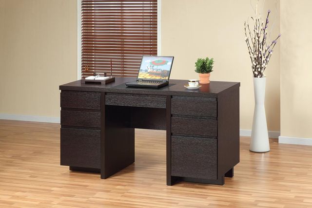 Brassex Inc. Red Cocoa Office Desk-3