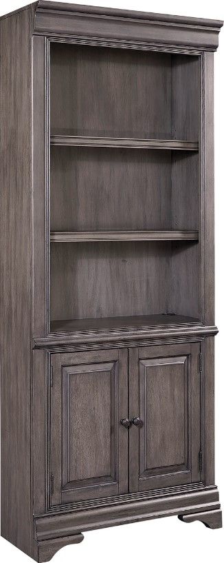 aspenhome® Sinclair Ash Grey 2-Door Bookcase-0
