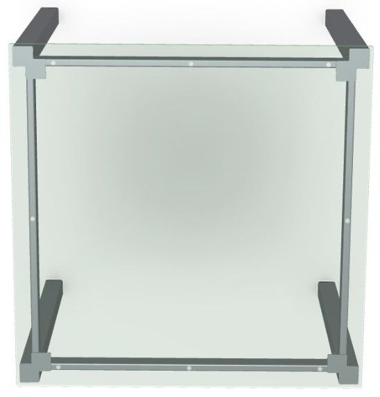 Amisco Customizable Carbon Glass Top Dining Table-2