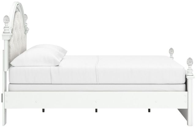 Signature Design by Ashley® Maylilly White Youth Full Upholstered Panel Bed-3