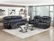 Homelegance® Huron Black Double Power Reclining Sofa-1