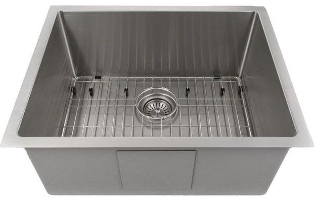 ZLINE Meribel 23" Stainless Steel Undermount Single Bowl Kitchen Sink with Bottom Grid-1