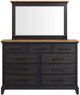 Elements International Montrose Espresso Dresser and Mirror Set-1