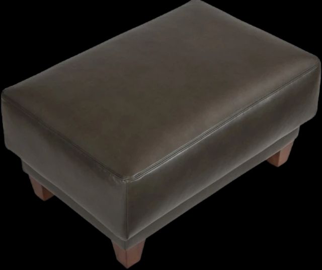 La-Z-Boy® Draper Pewter Leather Ottoman-4