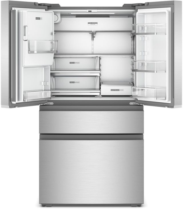 Whirlpool® 36" 22 Cu. Ft. Fingerprint-Resistant Stainless Finish Counter Depth French Door Refrigerator with Nugget Ice-1