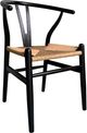 Moe's Home Collection Ventana 2-Piece Black/Natural Dining Side Chair Set-0