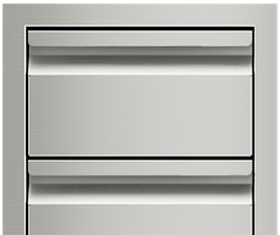 Wolf® 13" Stainless Steel Double Drawer Storage-1