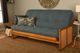 Kodiak Furniture Westport Linen Aqua/Honey Full Futon with Mattress-1