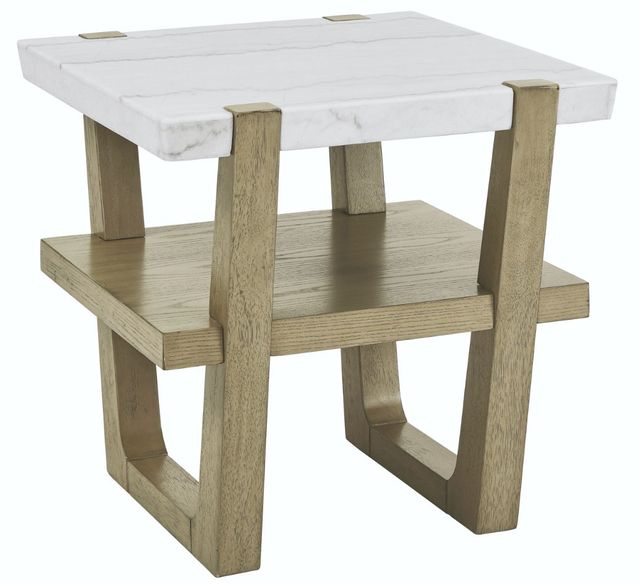 Steve Silver Co. Perth White End Table with Sand Base-0