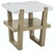 Steve Silver Co. Perth White End Table with Sand Base-0