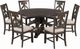 Elements International Stone 7-Piece Cream/Smokey Walnut Dining Set-0
