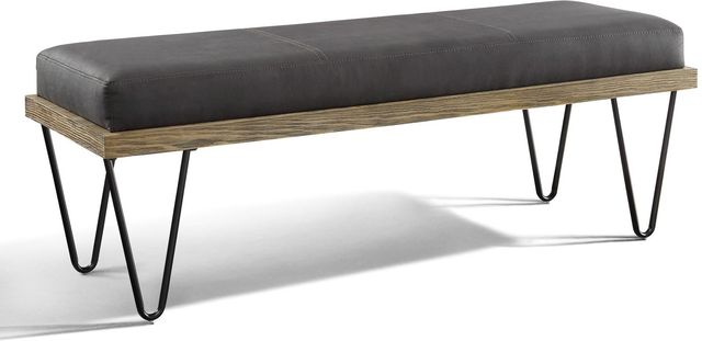 Mazin Furniture Metallo Gray Bench-0
