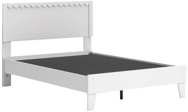 Signature Design by Ashley® Hallityn Matte White Full Panel Platform Bed-1