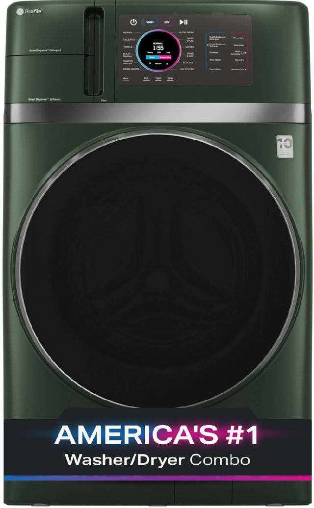 GE Profile™ ENERGY STAR® 4.8 Cu. Ft. Jade Green UltraFast Washer Dryer Combo with Ventless Inverter Heat Pump Technology-2