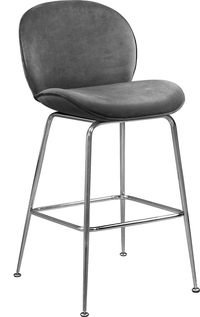 Meridian Furniture Paris Gray Velvet Counter Stool-0
