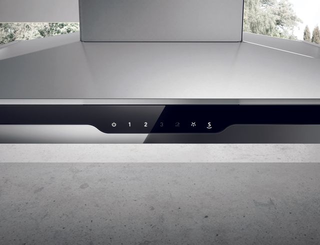 Elica Techne Plus Series Stoney Island 42" Stainless Steel with Black Glass Island Range Hood-2