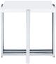 Elements International Cable White End Table with Chrome Base-2