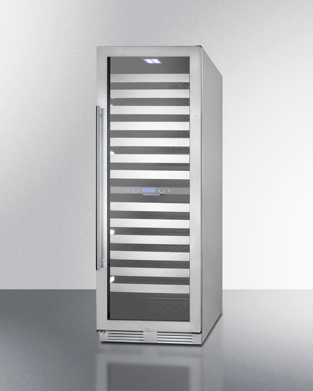 Summit® 24" Stainless Steel Dual-Zone Wine Cellar-1