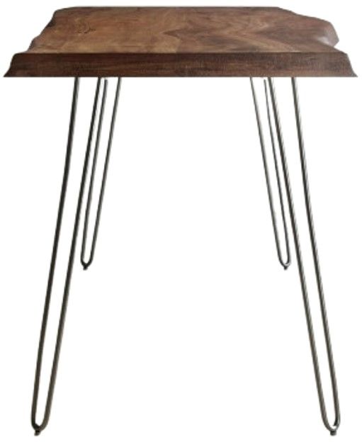 Jofran Inc. Nature's Edge Chestnut 60" Dining Table with Black Base-3