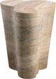 TOV Furniture Slab Travertine 18" Concrete Indoor/Outdoor Side Table-4