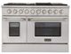 Kucht Professional KNG Series 48" Stainless Steel Pro Style Liquid Propane Gas Range with Silver Door-0