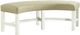 Elements International Park Creek Cottage White Round Dining Bench-0