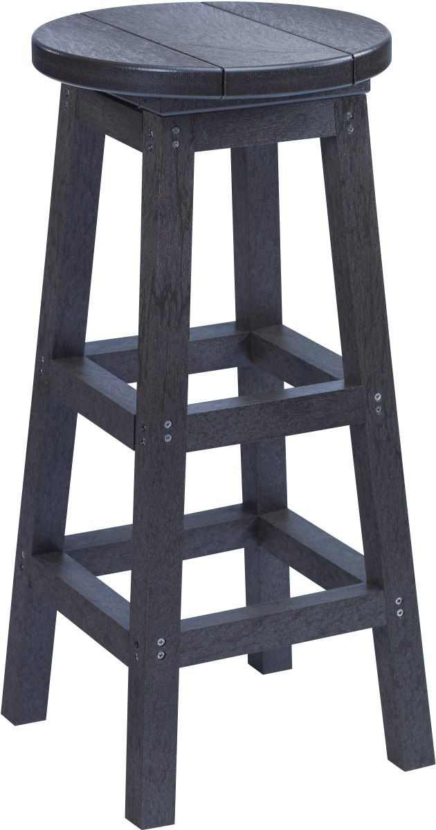C.R. Plastic Generation Line Black 31" Swivel Bar Stool-0