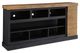 Signature Design by Ashley® Tonnari Two-Tone Brown Extra Large TV Stand with Fireplace Option-0