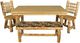Best Craft Furniture WRP1 Rustic Red Pine/White Cedar Dining Side Chair with Scooped Back-1