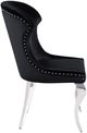 Coaster® Cheyanne 2-Piece Black/Polished Chrome Upholstered Dining Side Chair Set-2
