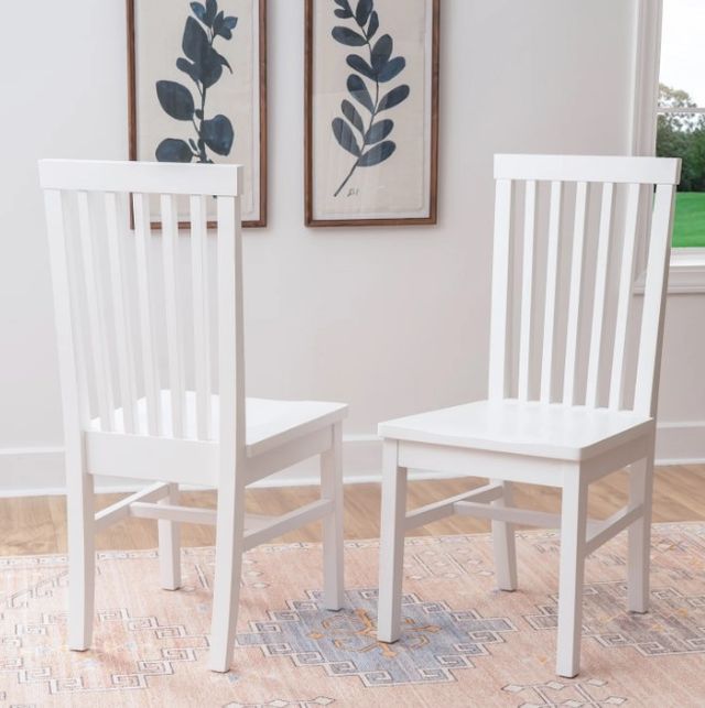 Linon Tory 2-Piece White Dining Chair Set-1