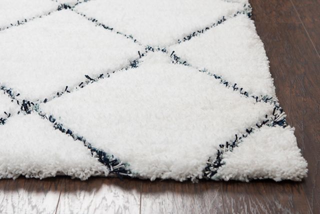 Rizzy Home Connex White/Bue 3' x 5' Rug-1