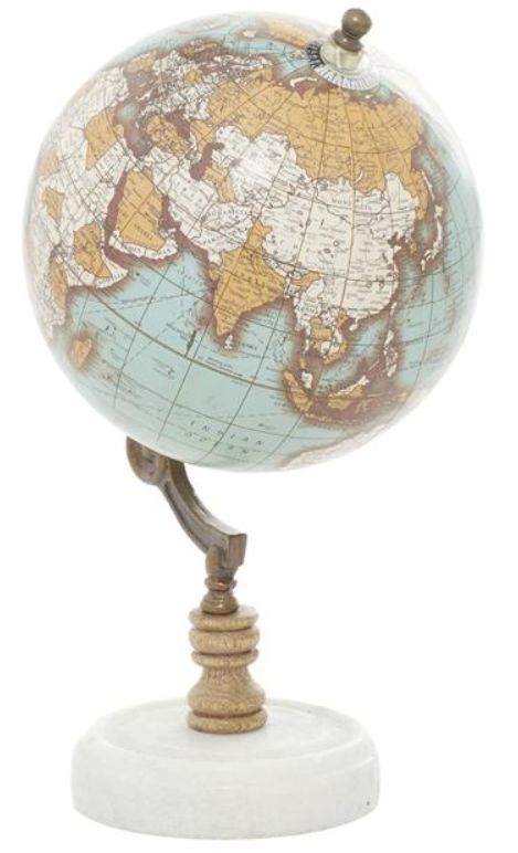 Deco Marche Teal 11" Globe-1