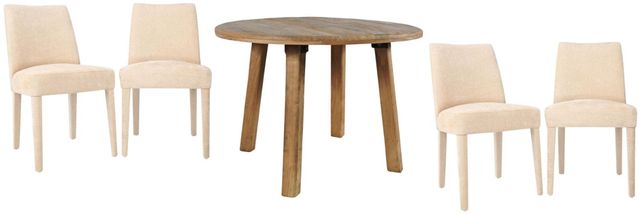 Jofran Inc. Reclamation/Urban Archive 5-Piece Brown/Sand Dining Table Set-0