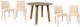 Jofran Inc. Reclamation/Urban Archive 5-Piece Brown/Sand Dining Table Set-0