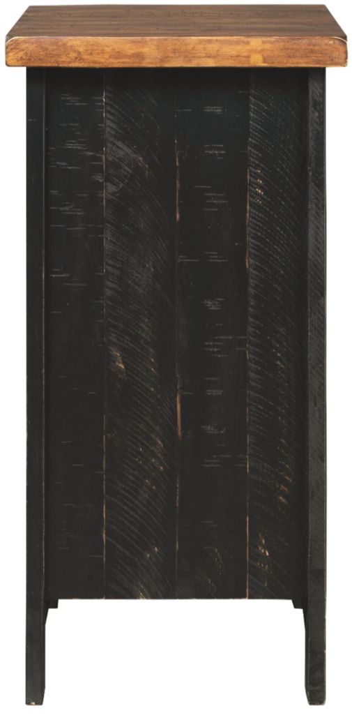 Signature Design by Ashley® Valebeck Brown Chairside End Table with Black Base-2