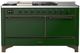 Ilve® Majestic III 60" Emerald Green Pro Style Dual Fuel Natural Gas Range with Solid Door and Burnished Trim-0