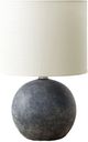 Monarch Specialties Inc. Grey Concrete/Ivory Shade Table Lamp -0