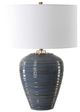 Uttermost® Moher Glossy Blue Table Lamp-0