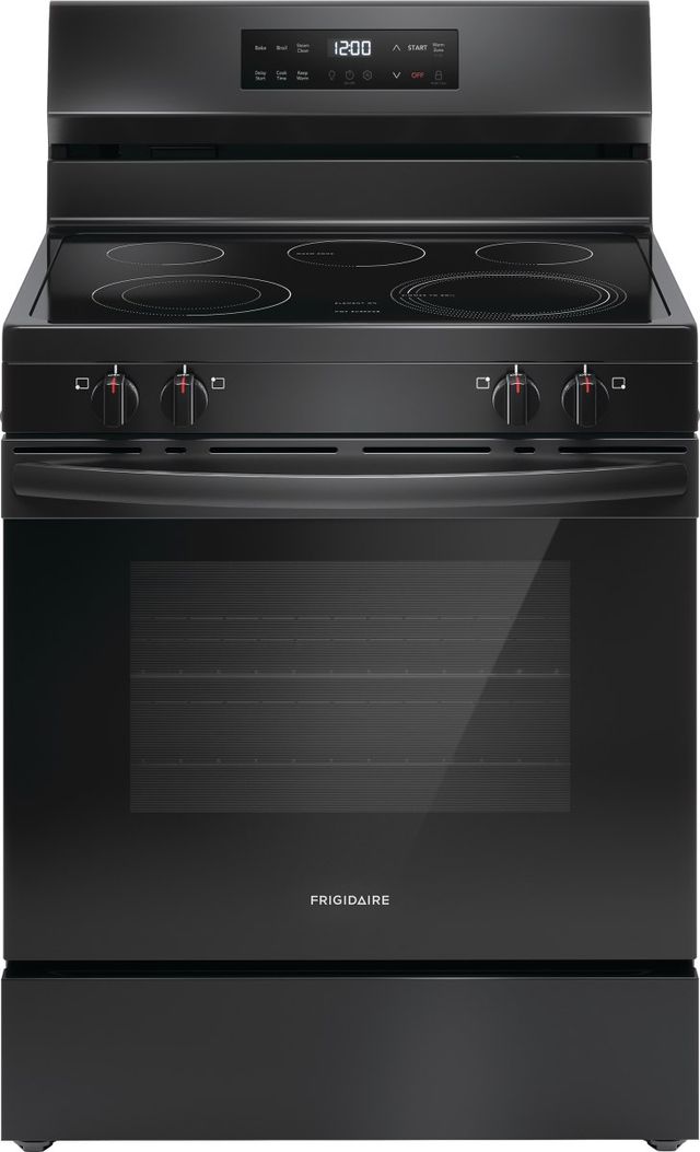 Frigidaire® 30" Black Freestanding Electric Range-0
