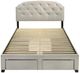 Coaster® Marianna Cream Eastern King Upholstered Panel Bed-3